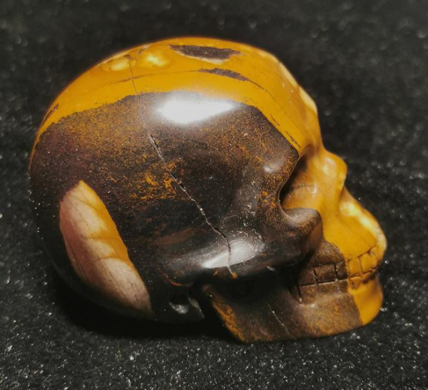 Yellow Leaves Stone Skull